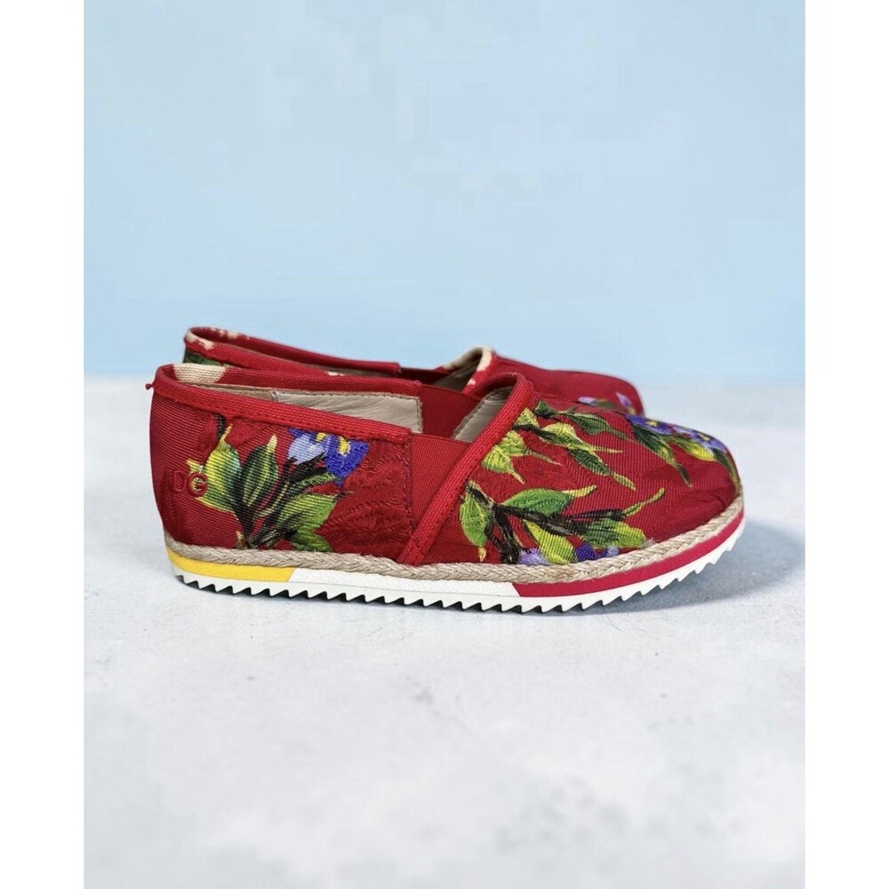 Dolce And Gabbana Girls Slip On Shoes s. 29 Italy Floral Espadrille Slip Ons